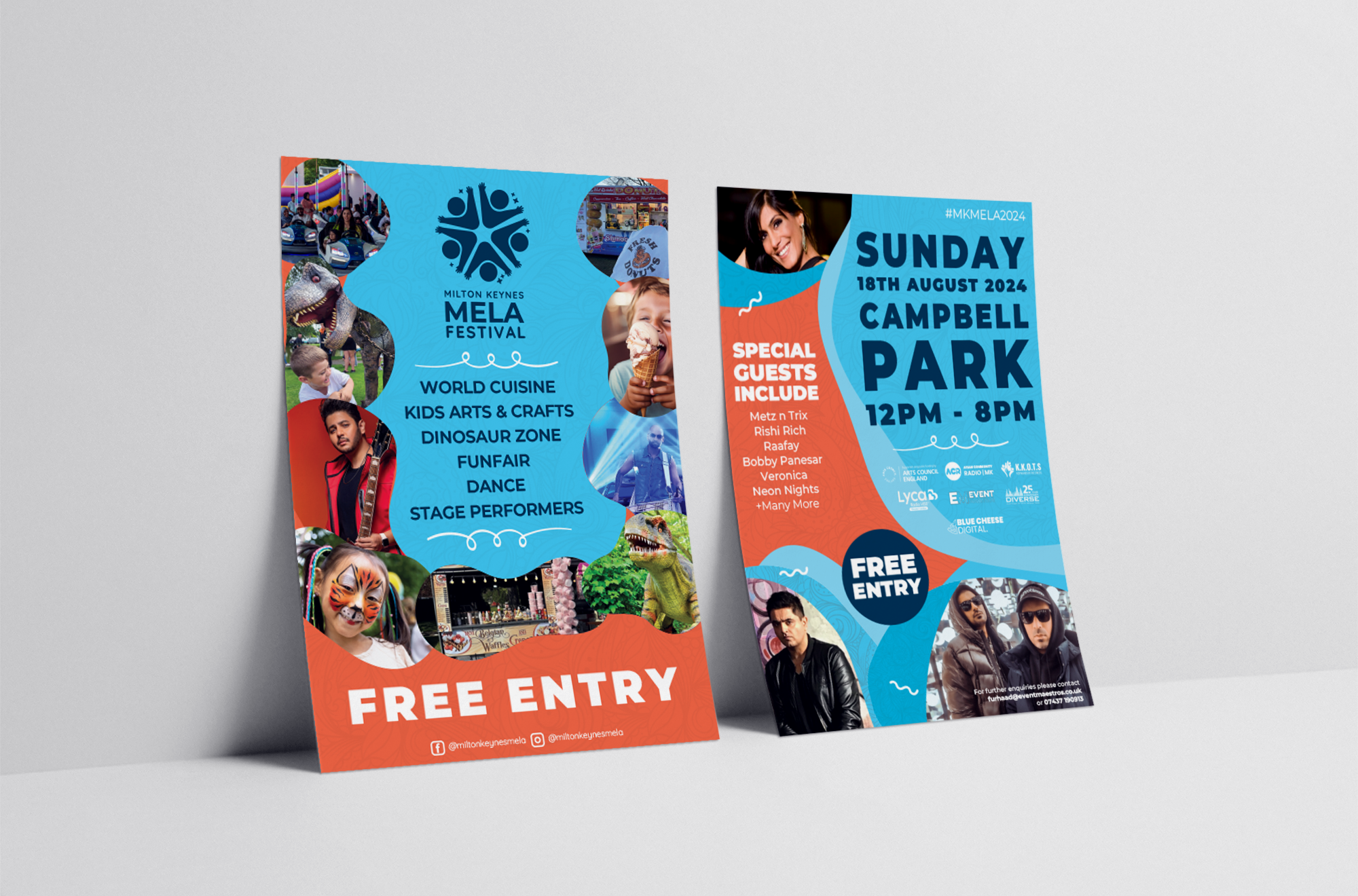 MK Mela Mela Double Sided A5 Leaflets Double Sided A5 Milton Keynes Mela Festival Leaflets